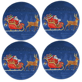 Hermia Set de 4 Salvamanteles Multicolor de 37 cm